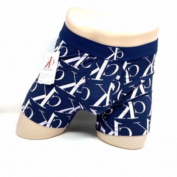 Calvin Klein One Men Size NB2991400 Modern Microfiber Boxer Logo Blue Dark Brief - Picture 1 of 7